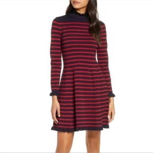 1901 Red Black Stripe Sweater Dress XXS-S